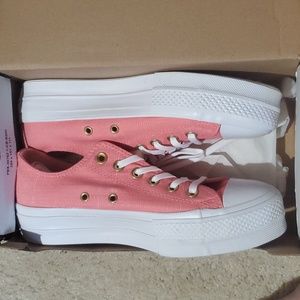 converse pink driftwood white platform